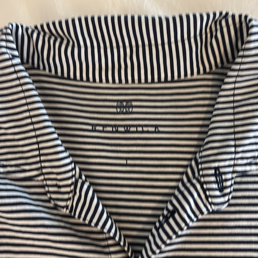 Renwick Sport Navy White Stripe Polo Dress size Large - Picture 2 of 8